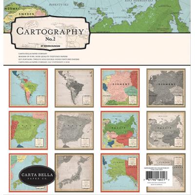 Carta Bella Cartography No. 2 Designpapier - Collection Kit